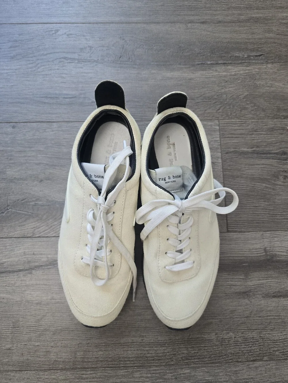 Rag & Bone Retro Runner Sneakers Antique White Size 36.6/6.5 Preppy Fisherman